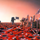 Illustration for article titled This Artist's Cheerful Renderings of Space Exploration Look Like Stills From The Martian
